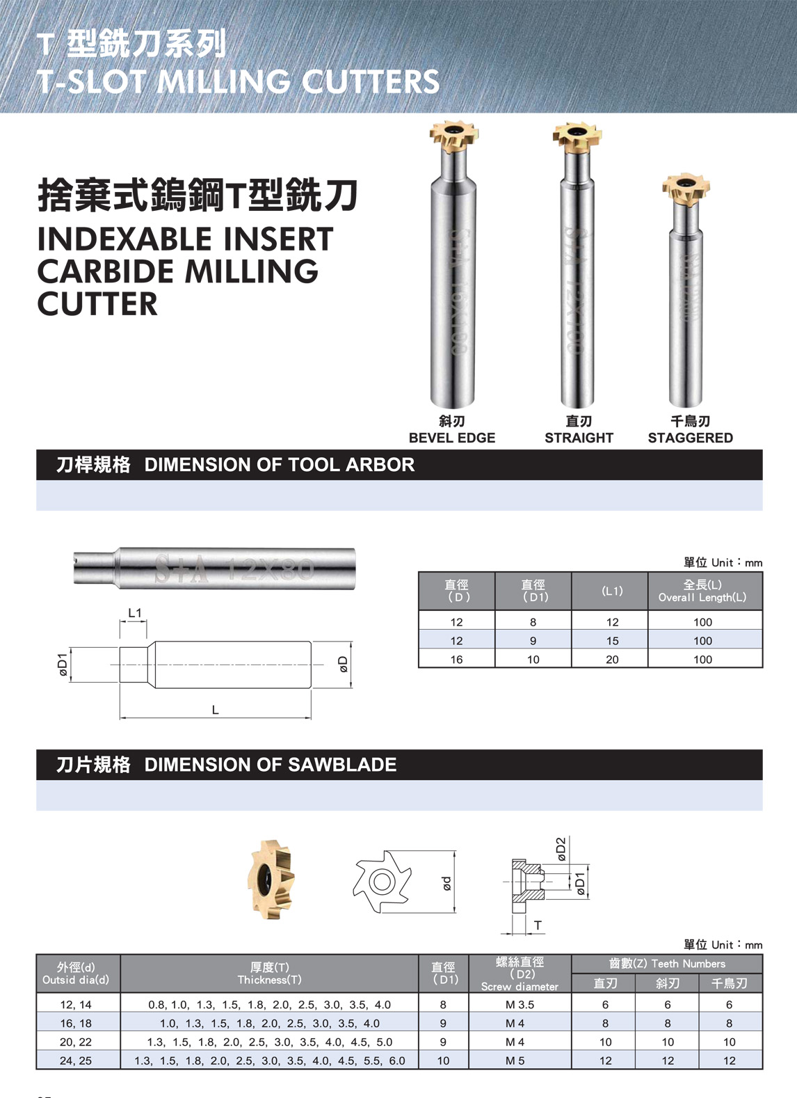 銑刀-T型銑刀